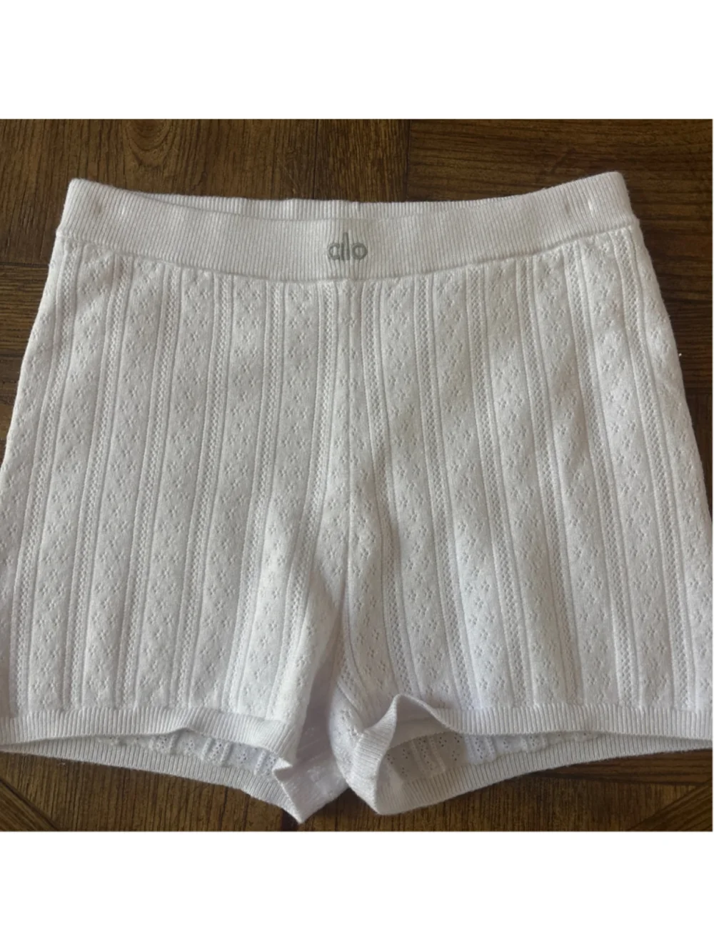 Alo yoga pointelle sweater be mine hot shorts size S
